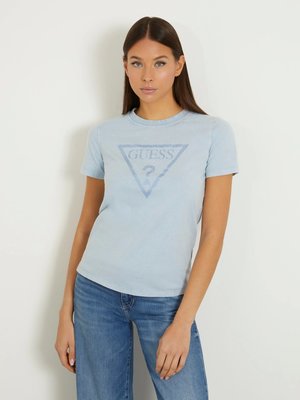 GUESS – Vintage Logo Stones triko, Modrá barva
