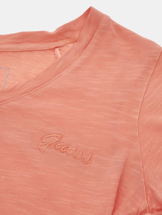 Slubby triko Korálová červená barva Ženy