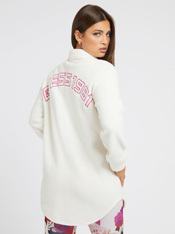 Charla košilová bunda – GUESS, Bílá barva Ženy