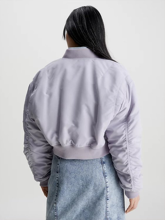 Bomber bunda – Calvin Klein Jeans, Fialová barva Ženy