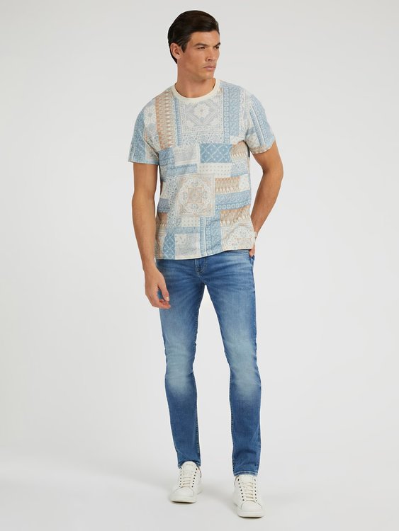 Módní Miami jeany, Modrá barva, 2023