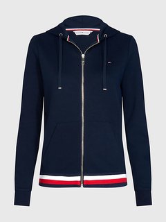 Heritage Zip-Through mikina Navy barva Ženy