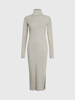 Logo Elastic Rib šaty Krémová barva Ženy