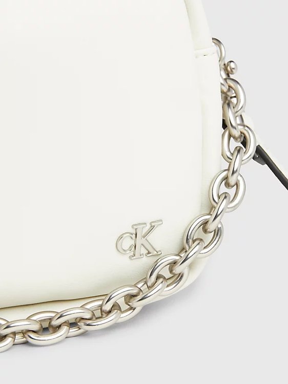 Luxusní Micro Mono Chain crossbody, Bílá barva, OS