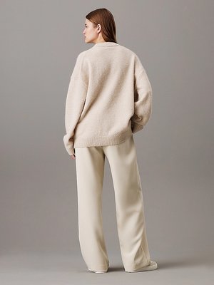 Textured Loose svetr – Calvin Klein Jeans, Béžová barva Ženy