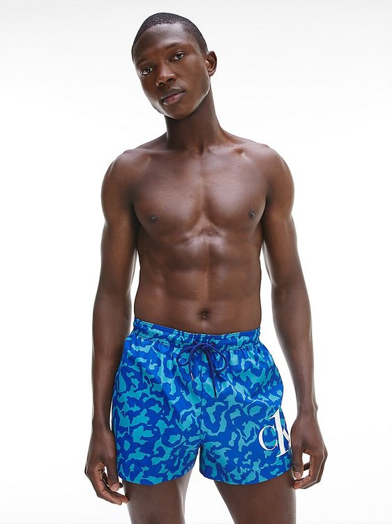 KM0KM00709-0G3 plavky SHORT DRAWSTRING-PRINT – Calvin Klein Swimwear Muži, Muži