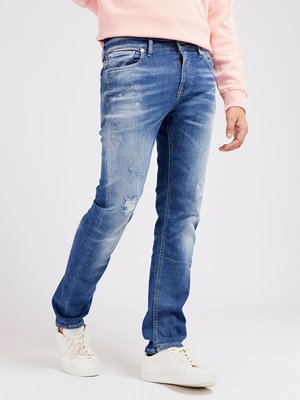 Módní Slim Fit jeans, Modrá barva, 2021