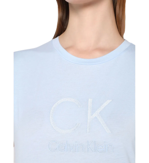 Luxusní Embroidered triko, Modrá barva, S, M, L