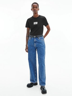 Institutional Box triko – Calvin Klein Jeans, Černá barva Ženy