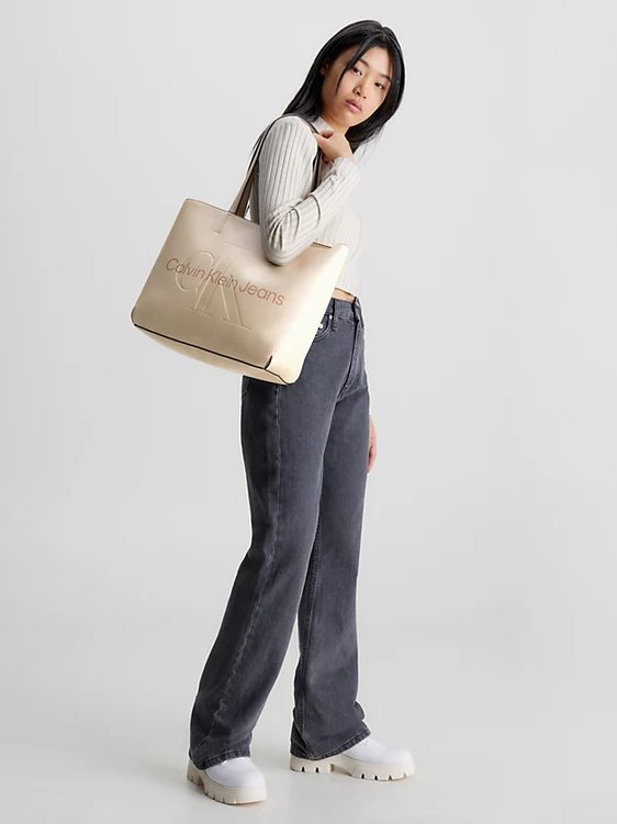 Sculpted Shopper kabelka Béžová barva Ženy