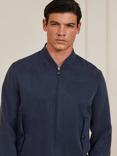 Luxusní Classic bomber, Modrá, Navy barva, M, L