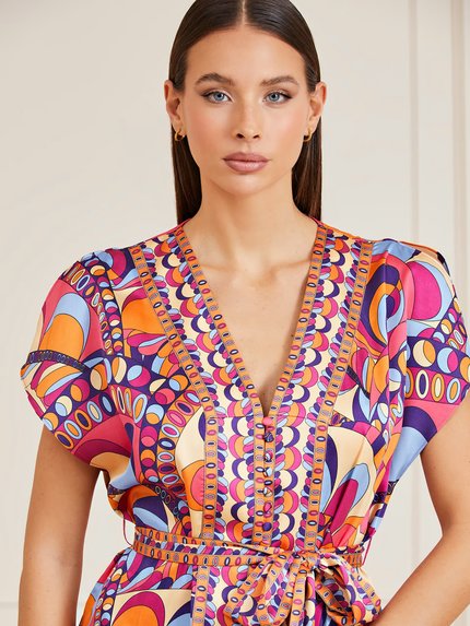 Módní Tulum šaty, Oranžová, Růžová barva, 2023