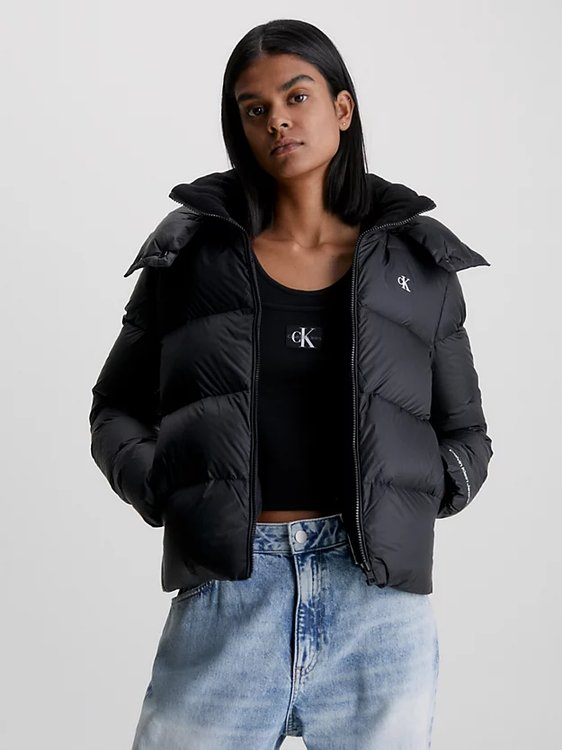 Calvin Klein Jeans – Down Archetype bunda, Černá barva
