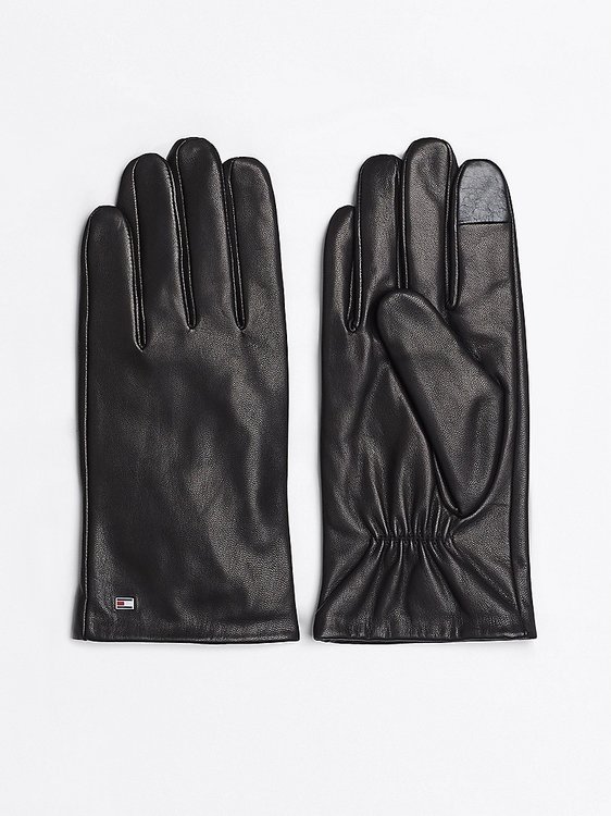 Tommy Hilfiger – Essential Flag rukavice, Černá barva