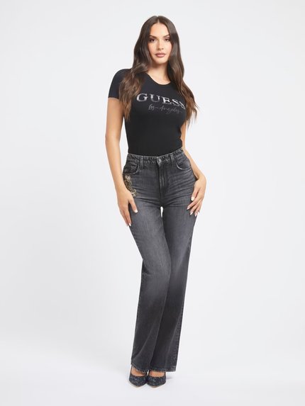 Módní Logo Micro Studs triko, Černá barva, 2023