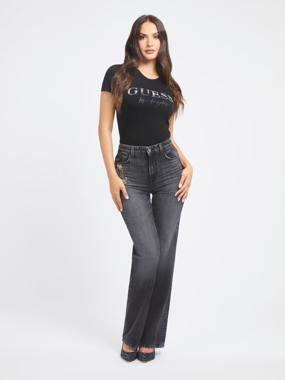 Módní Logo Micro Studs triko, Černá barva, 2023