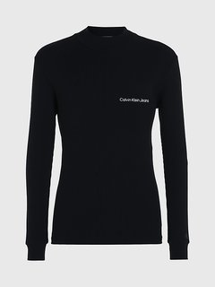 Rib triko Černá barva Muži