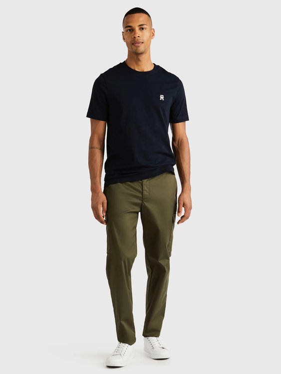 Monogram triko – Tommy Hilfiger, Modrá barva Muži