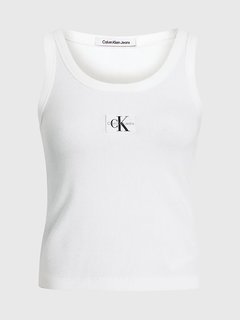 Woven Label top Bílá barva Ženy