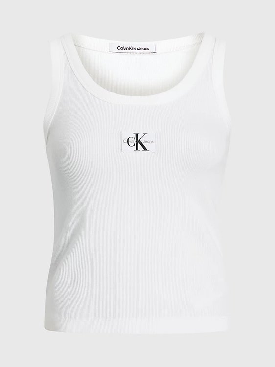 Woven Label top Bílá barva Ženy