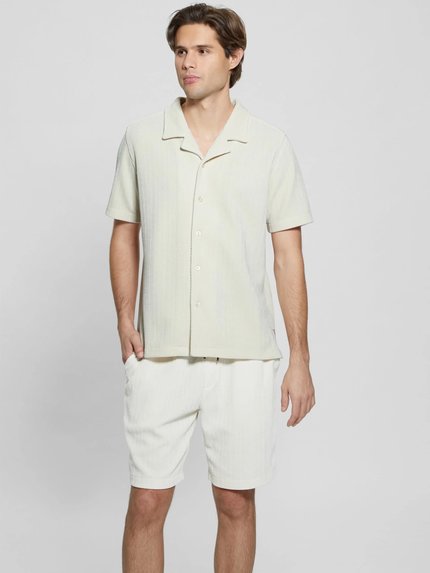 Módní Imperial Textured Knit košile, Krémová barva, 2024