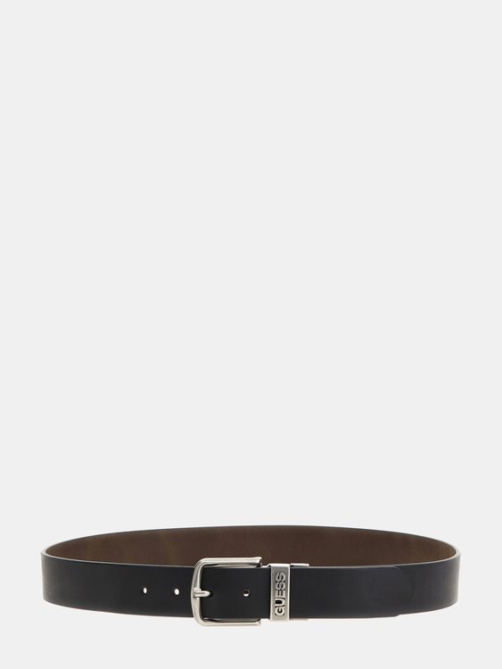 Reversible pásek – GUESS, Černá, Hnědá barva Muži