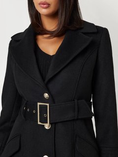 Luxusní Loreta kabát, Černá barva, 38, 40, 42, 44, 46