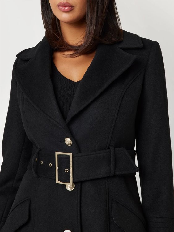 Luxusní Loreta kabát, Černá barva, 38, 40, 42, 44, 46