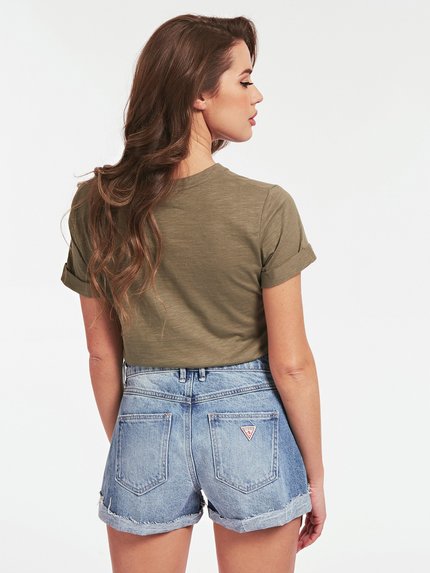 Módní Logo triko, Khaki barva, 2021