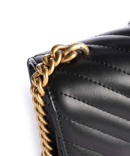 Módní Love mini kabelka, Černá barva, 2021, 2020, 2022