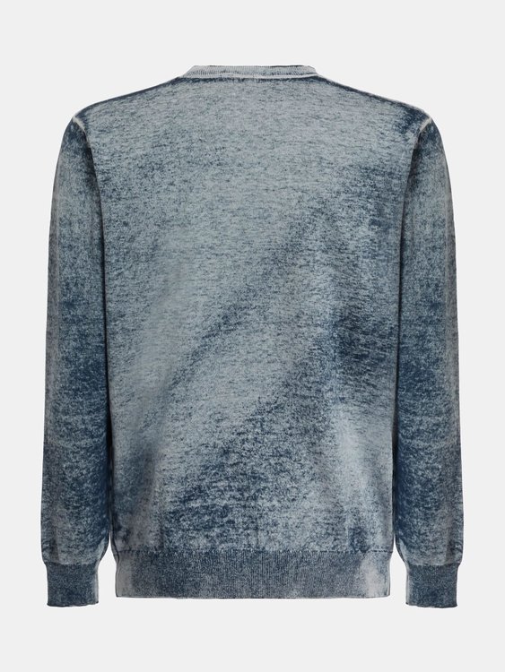 Guess, Modrá barva Mason printed svetr