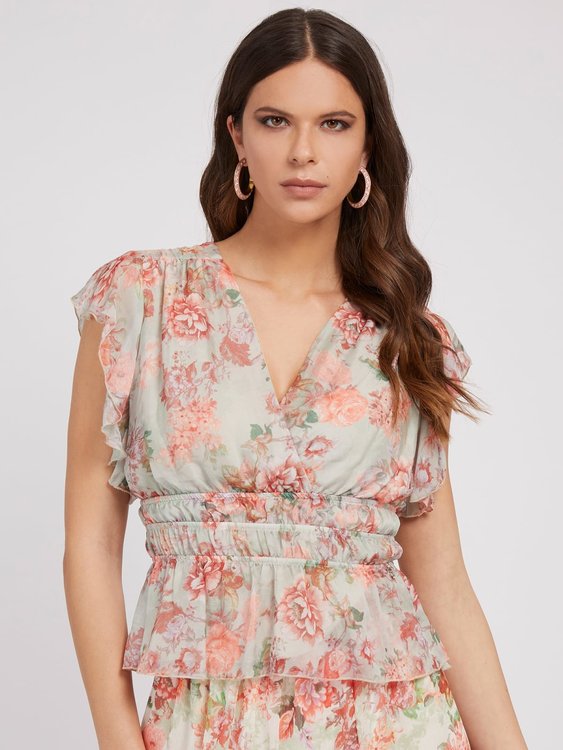 Guess – Joandra top, Multi, Růžová barva 1