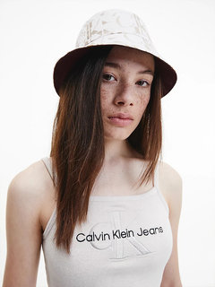 Luxusní Sleek Bucket klobouk, Bílá, Černá barva, OS