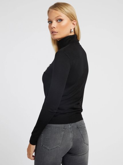 Módní Noemi  svetr, Černá barva, 2022