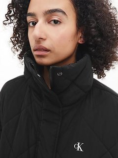 Luxusní Belted Quilted bunda, Černá barva, XS, S, M, L, XL