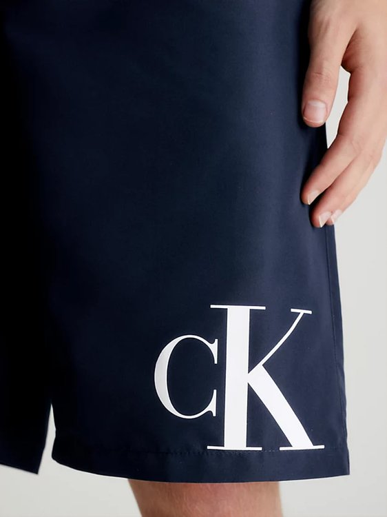 Luxusní CK Monogram plavky, Modrá, Navy barva, S, M, L, XL