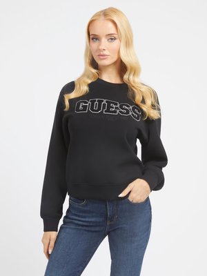 GUESS – Embellished mikina, Černá barva