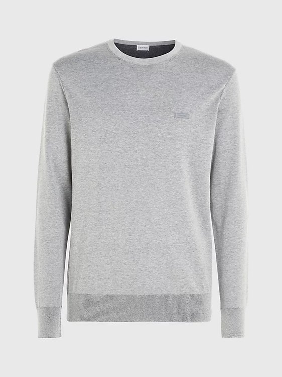 Cotton Silk Blend svetr Šedá barva Muži