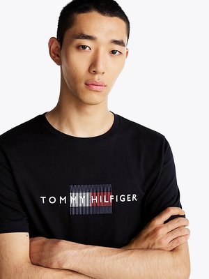 Hilfiger Flag triko – Tommy Hilfiger, Černá barva Muži