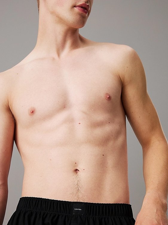 Luxusní Woven Boxers trenky 3ks, Černá barva, S, M, L, XL, XXL