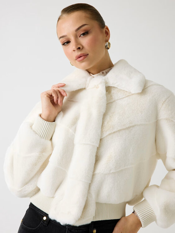 Luxusní Maya kožich, Bílá barva, XS, S, M