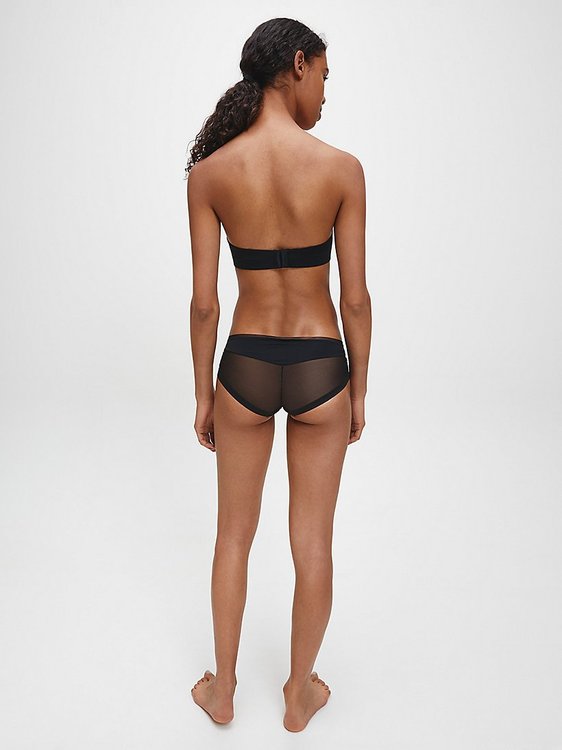 Módní 000QF1709E-001 kalhotky hipstery, Černá barva, BASIC                                   , BASIC                                   