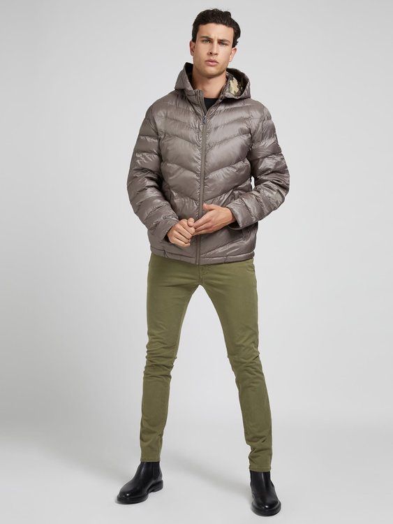 Módní Puffa bunda, Hnědá barva, 2021