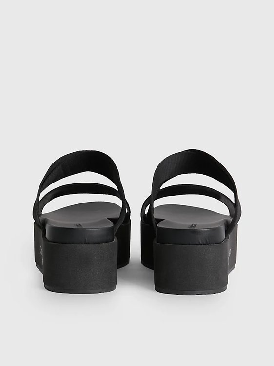 Luxusní Flatform pantofle, Černá barva, 37, 38, 39