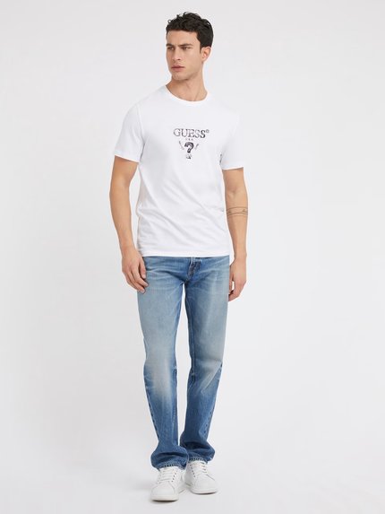 Módní Geo triko, Bílá barva, 2023