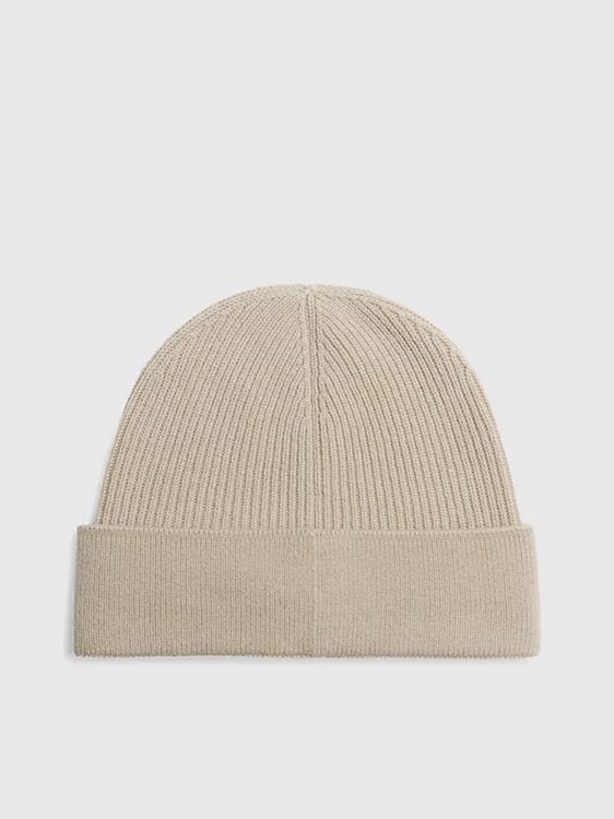 Label Cashmere čepice – Calvin Klein Jeans, Krémová barva Ženy