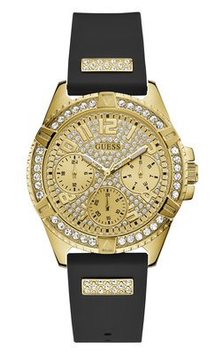 Guess – Hodinky Lady Frontier, Černá, Zlatá barva