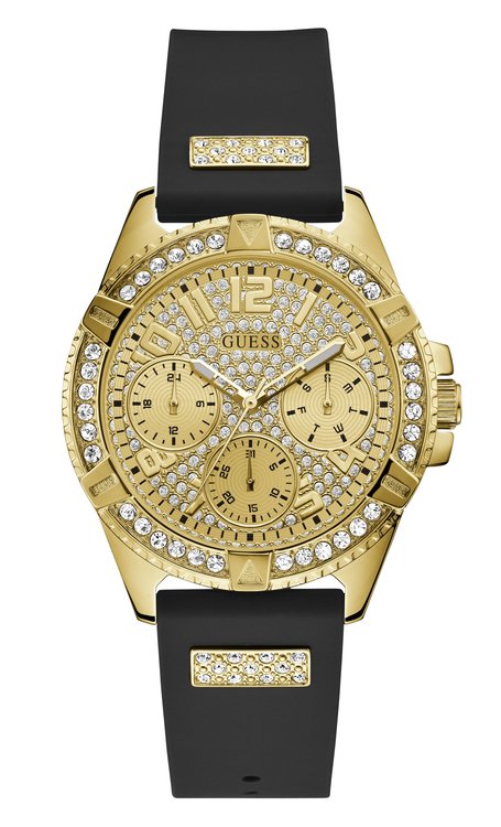 Guess – Hodinky Lady Frontier, Černá, Zlatá barva