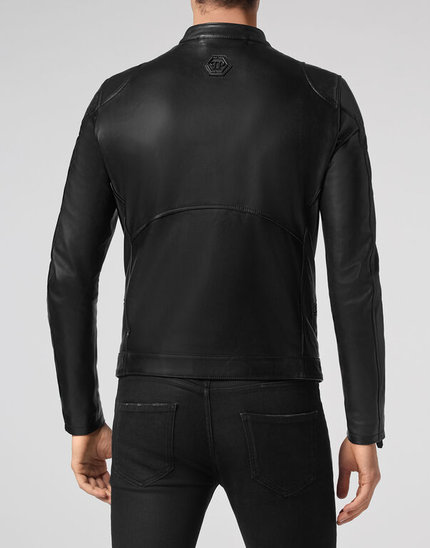 Černá barva, Iconic Plein kožená bunda