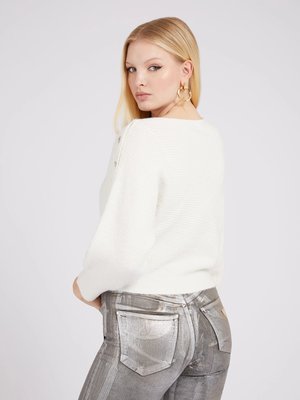 Mega svetr – Guess, Bílá barva Ženy